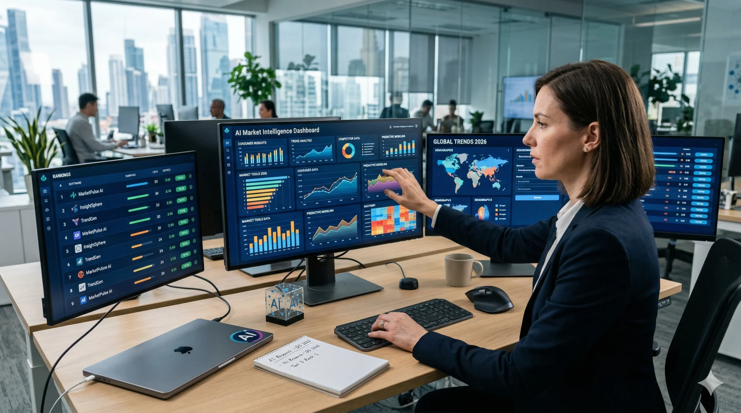 Comparison table of the 7 best AI market research tools in 2026 by use case and pricing